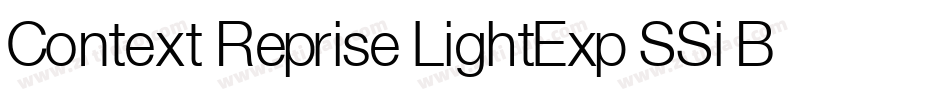 Context Reprise LightExp SSi Bold字体转换